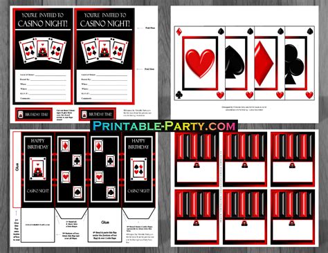 printable casino party games|Casino Party Supplies and Printable Games for Theme Parties.